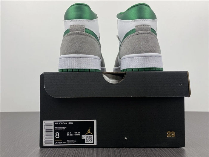 Jordan1 Mid SE Grey Green DC7294- Comfortable 3705