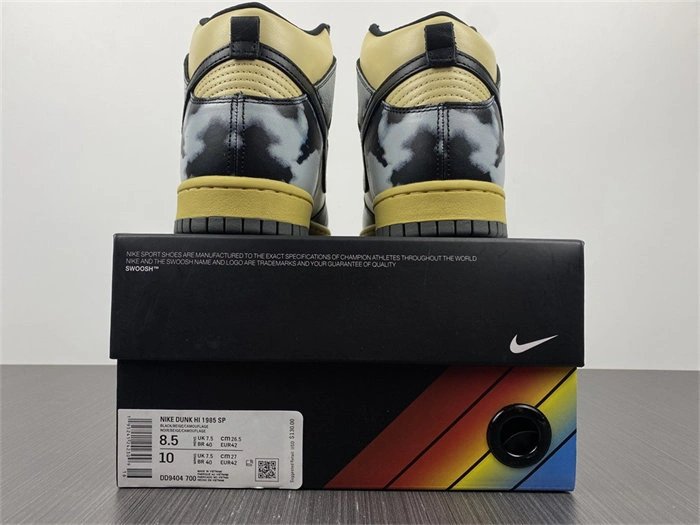 Elegant Nike Dunk High 1985 Black Acid Wash DD9404- 4780